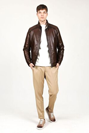 DERİCLUB E2002-A Gerçek Deri Erkek Kaban