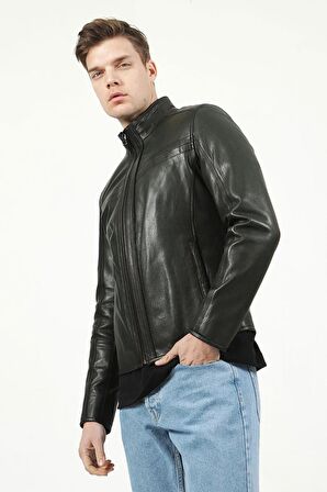 DERİCLUB E1097 JUMBO Gerçek Deri Erkek Mont