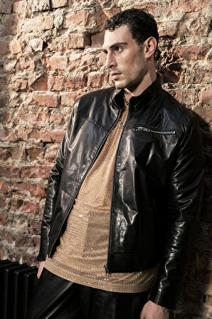 DERİCLUB SDX2026 VEJETAL Gerçek Deri  Erkek Mont