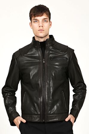 DERİCLUB SDX2021 SAVAKİ Gerçek Deri  Erkek Mont