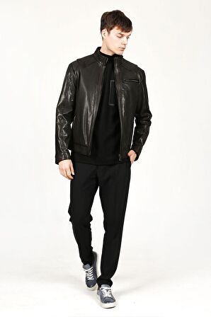 DERİCLUB SDX2021 SAVAKİ Gerçek Deri  Erkek Mont