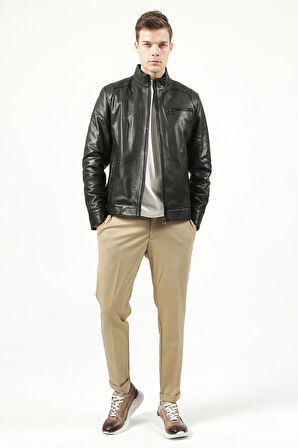 DERİCLUB E1044 JUMBO Gerçek Deri Erkek Kaban