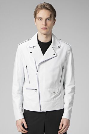 DERİCLUB E2207 Gerçek Deri Motorcu Erkek Mont