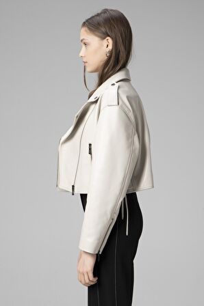 DERİCLUB WM038A Gerçek Deri Kadın Mont