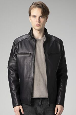 DERİCLUB E2214 JUMBO Gerçek Deri Erkek Mont