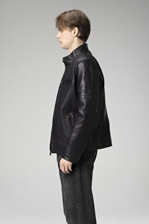 DERİCLUB E2214 JUMBO Gerçek Deri Erkek Mont