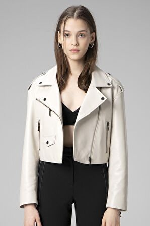 DERİCLUB WM038A Gerçek Deri Kadın Mont