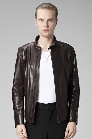 DERİCLUB E2203 VEJETAL Gerçek Deri Erkek Mont