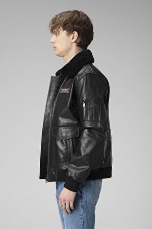 DERİCLUB COPİLOT JUMBO Gerçek Deri Erkek Mont