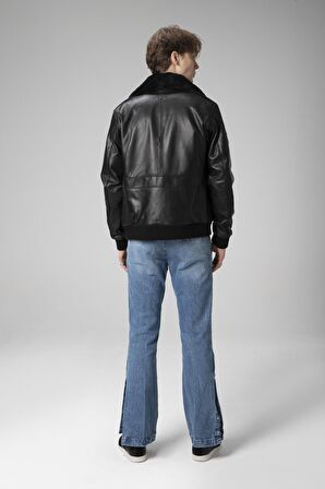 DERİCLUB COPİLOT JUMBO Gerçek Deri Erkek Mont