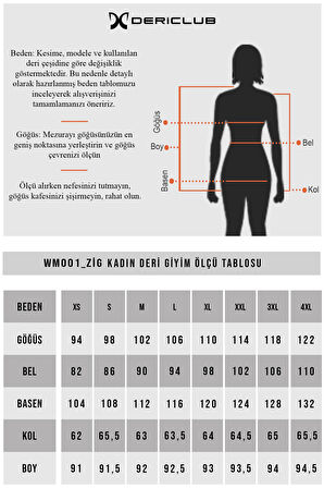 DERİCLUB WM001 Gerçek Deri Kadın Trençkot
