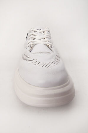 MARCOMEN Erkek Yüksek Taban Bağcıklı Sneaker Ayakkabı MC 17387 BEYAZ