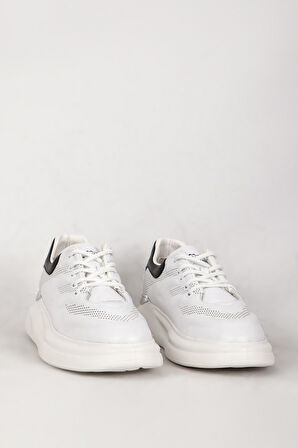 MARCOMEN Erkek Yüksek Taban Bağcıklı Sneaker Ayakkabı MC 17387 BEYAZ