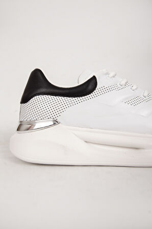 MARCOMEN Erkek Yüksek Taban Bağcıklı Sneaker Ayakkabı MC 17387 BEYAZ
