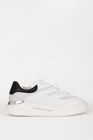 MARCOMEN Erkek Yüksek Taban Bağcıklı Sneaker Ayakkabı MC 17387 BEYAZ
