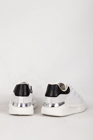 MARCOMEN Erkek Yüksek Taban Bağcıklı Sneaker Ayakkabı MC 17387 BEYAZ