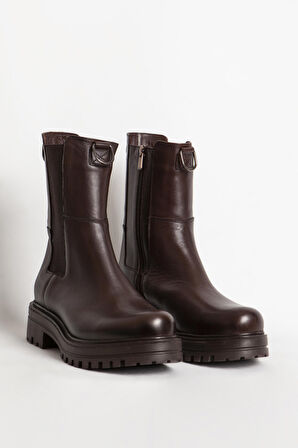 DERİCLUB 66298 Gerçek Deri Kadın Bot