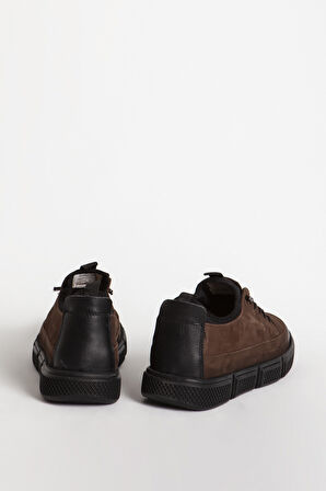 HAMMER JACK Erkek Comfort Lastik Bağcıklı Günlük Ayakkabı Gerçek Deri HJ 20650M KAHVERENGİ