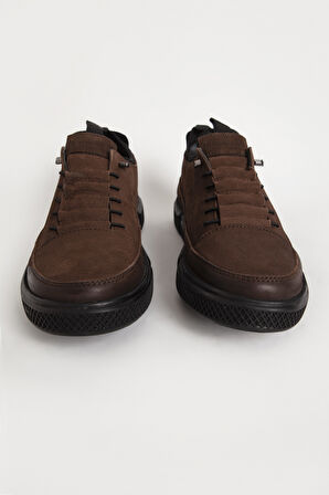 HAMMER JACK Erkek Comfort Lastik Bağcıklı Günlük Ayakkabı Gerçek Deri HJ 20650M KAHVERENGİ