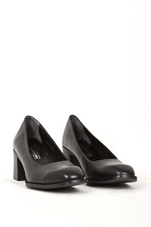 DERİCLUB 44273 Gerçek Deri Topuklu Kadın Ayakkabı