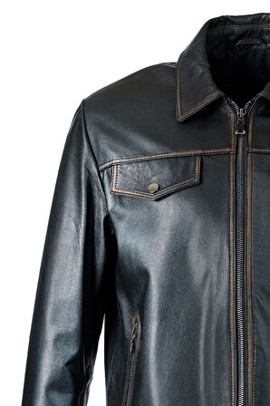 DERİCLUB WM206 Gerçek Deri Erkek Mont