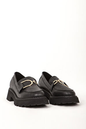 DERİCLUB 7888 Gerçek Deri Kadın Oxford Ayakkabı