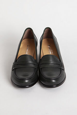 DERİCLUB 04045 Hakiki Deri Kadın Topuklu Ayakkabı