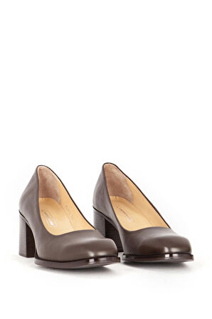 DERİCLUB 44273 Gerçek Deri Topuklu Kadın Ayakkabı