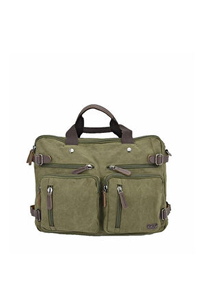 ÇÇS London 31458 Kanvas Sırt Laptop ve Evrak Çantası