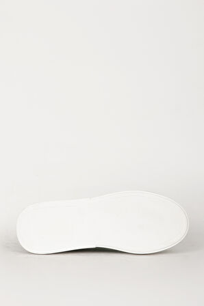 DERİCLUB Kadın Bağcıklı Sneaker Kalın Taban Günlük Ayakkabı Gerçek Deri RC 17908 YEŞİL