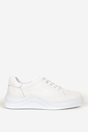 DERİCLUB Kadın Bağcıksız Comfort Günlük Ayakkabı Gerçek Deri 216677 BEYAZ