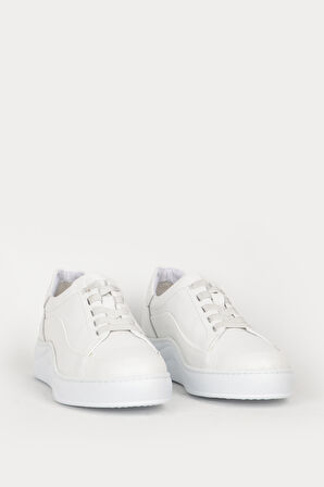 DERİCLUB Kadın Bağcıksız Comfort Günlük Ayakkabı Gerçek Deri 216677 BEYAZ