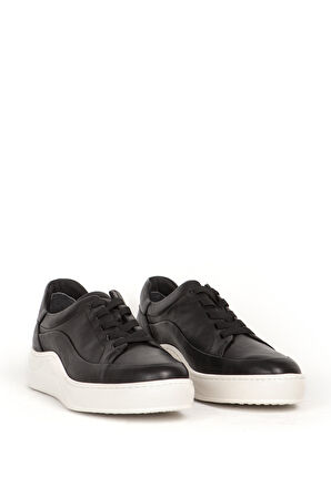 DERİCLUB Kadın Bağcıksız Comfort Günlük Ayakkabı Gerçek Deri 216677 SİYAH