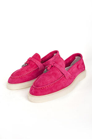 DERİCLUB 2502 Gerçek Süet Deri Kadın Loafer
