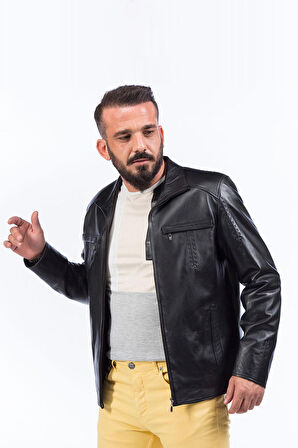 DERİCLUB E924 Gerçek Deri Erkek Mont