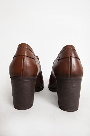 DERİCLUB BR 04020 Gerçek Deri Topuklu Kadın Ayakkabı