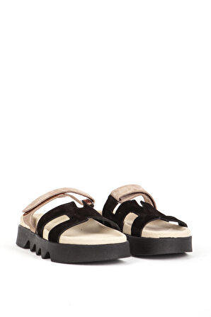 DERİCLUB ZY 7946 Gerçek Süet Deri Kadın Terlik