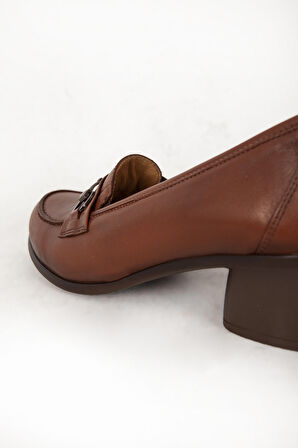 DERİCLUB BR 44259 Gerçek Deri Kadın Topuklu Ayakkabı