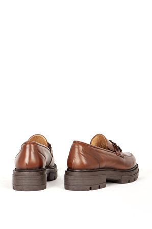 DERİCLUB BR 44282 Gerçek Deri Kadın Oxford Ayakkabı