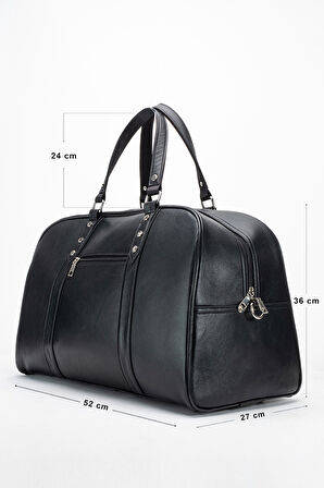 DERİCLUB 2088 Gerçek Deri Unisex El Bavulu SİYAH