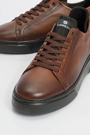 Erkek Kalın Taban Comfort Casual Ayakkabı Gerçek Deri HJ 8312M TABA