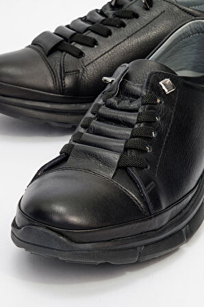 Anne Dolgu Topuk Comfort Ayakkabı Gerçek Deri BR 950 SİYAH