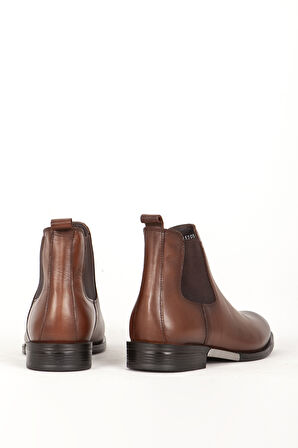 MARCOMEN Erkek Klasik Chelsea Bot Gerçek Deri MC 12275 TABA