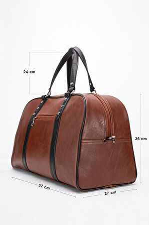 DERİCLUB 2088 Gerçek Deri Unisex El Bavulu TABA