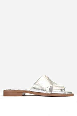 Kadın Bantlı Gerçek Deri Terlik ZY 8012 LAME