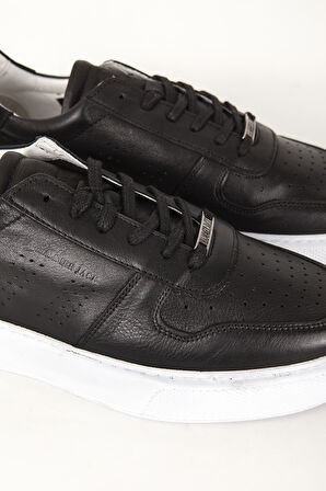 HAMMER JACK Erkek Kalın Taban Comfort Günlük Ayakkabı Gerçek Deri HJ 23020M SİYAH