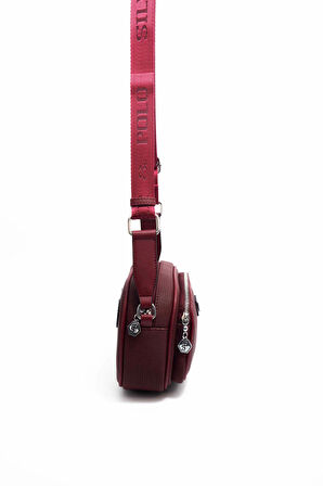 SİLVER POLO Kadın Çapraz Askılı Çanta SP 1111 PT BORDO/BORDO