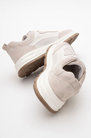 HAMMER JACK Erkek Lastik Bağcıklı Günlük Comfort Ayakkabı Gerçek Deri HJ 25024M BEJ