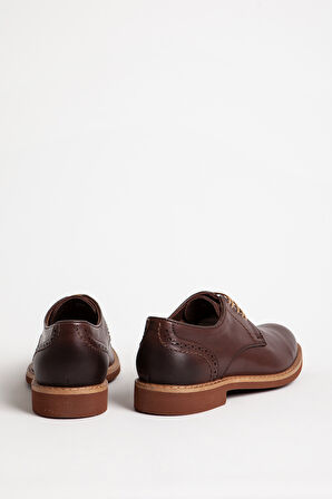 DERİCLUB Erkek Bağcıklı 4 Mevsim Klasik Ayakkabı Gerçek Deri 2650/2 KAHVERENGİ