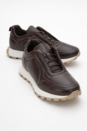 DERİCLUB Erkek Kalın Taban Comfort Casual Ayakkabı Gerçek Deri CR 2570 KAHVERENGİ